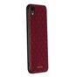 DZGOGO Yago Series Case Grille de couture en cuir PU compatible avec iPhone XR - Rouge