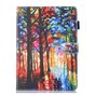 For&ecirc;t peinture artistique &eacute;tui en cuir flip housse de protection iPad mini 1 2 3 4 5