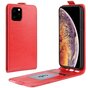 Etui Portefeuille Vertical en Similicuir Flip pour iPhone 11 Pro Max - Rouge