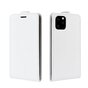 &Eacute;tui portefeuille en simili cuir &agrave; rabat vertical &eacute;tui compatible avec iPhone 11 Pro Max - Blanc