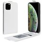 &Eacute;tui portefeuille en simili cuir &agrave; rabat vertical &eacute;tui compatible avec iPhone 11 Pro - Blanc