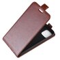 &Eacute;tui portefeuille en similicuir &agrave; rabat vertical &eacute;tui compatible avec iPhone 11 - Marron
