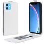&Eacute;tui portefeuille en simili cuir &agrave; rabat vertical &eacute;tui compatible avec iPhone 11 - Blanc