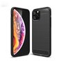 Coque de protection Carbon Armor antichoc en TPU compatible avec iPhone 11 Pro - Noir