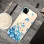 Coque iPhone 11 Pro Max TPU Flexible Flexible Blue Flowers - Transparente