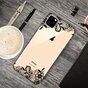 Coque en TPU pour iPhone 11 Pro Floral Noir Dessin&eacute; Floral D&eacute;crit - Transparente