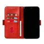 &Eacute;tui portefeuille en cuir pour biblioth&egrave;que de portefeuille compatible avec iPhone 11 Pro Max - Rouge