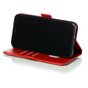&Eacute;tui portefeuille en cuir pour biblioth&egrave;que de portefeuille compatible avec iPhone 11 Pro Max - Rouge