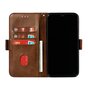 &Eacute;tui portefeuille en cuir pour biblioth&egrave;que portefeuille compatible avec iPhone 11 Pro Max - Marron