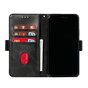 &Eacute;tui portefeuille en cuir pour biblioth&egrave;que portefeuille compatible avec iPhone 11 - Noir