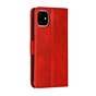 &Eacute;tui portefeuille en cuir pour biblioth&egrave;que portefeuille compatible avec iPhone 11 - Rouge