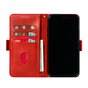&Eacute;tui portefeuille en cuir pour biblioth&egrave;que portefeuille compatible avec iPhone 11 - Rouge