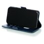 &Eacute;tui portefeuille en cuir pour biblioth&egrave;que portefeuille compatible avec iPhone 11 - Bleu
