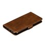 &Eacute;tui portefeuille en cuir Wallet Bookcase compatible avec iPhone 11 - Marron