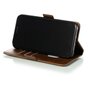 &Eacute;tui portefeuille en cuir Wallet Bookcase compatible avec iPhone 11 - Marron