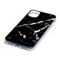 Coque noire en pierre naturelle &agrave; motif de marbre compatible avec iPhone 11