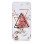 Motif de marbre Triangle or rose noir Figure cr&eacute;ative compatible avec iPhone 11 Pro Max &eacute;tui en TPU