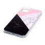 Coque motif marbre pierre naturelle rose blanc noir compatible avec iPhone 11 Pro Max