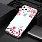 Coque en TPU Fleurs Branches Roses Nature compatible avec iPhone 11 Pro Max - Transparente