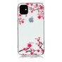 Coque Nature Fleurs Branches Roses en TPU compatible avec iPhone 11 - Transparente