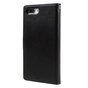 Mercury Goospery Leather compatible avec iPhone 7 Plus 8 Plus Walletcase 7 cartes - Noir