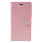Mercury Goospery Leather compatible avec iPhone 7 Plus 8 Plus Walletcase 7 cartes - Rose