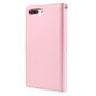 Mercury Goospery Leather compatible avec iPhone 7 Plus 8 Plus Walletcase 7 cartes - Rose
