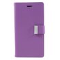 Mercury Goospery Leather compatible avec iPhone 7 Plus 8 Plus Walletcase 7 cartes - Violet
