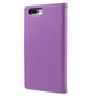 Mercury Goospery Leather compatible avec iPhone 7 Plus 8 Plus Walletcase 7 cartes - Violet