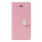 Mercury Goospery Leather compatible avec iPhone 7 8 SE 2020 SE 2022 &Eacute;tui portefeuille 7 cartes - Rose