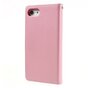 &Eacute;tui Portefeuille Mercury Goospery Leather pour iPhone 7 8 SE 2020 SE 2022 - 7 cartes - Rose