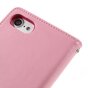 Mercury Goospery Leather compatible avec iPhone 7 8 SE 2020 SE 2022 &Eacute;tui portefeuille 7 cartes - Rose