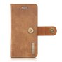 DG.MING Bookcase Walllet compatible avec iPhone 7 8 SE 2020 SE 2022 &Eacute;tui portefeuille vintage en cuir fendu - Marron