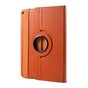 Housse de protection &agrave; rabat en cuir artificiel 360 tours - convient compatible avec iPad 2017 2018 - Orange