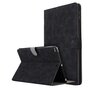 Housse de protection en cuir artificiel compatible avec iPad 2017 2018 - Noir