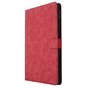 &Eacute;tui en simili cuir vintage compatible avec iPad 2017 2018 - Portefeuille rouge