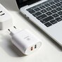 Chargeur double USB Baseus Bojure Series QC3.0 - Blanc