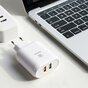 Chargeur Double USB Baseus Bojure Series QC3.0 - Blanc