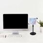 Support de tablette avec bo&icirc;tier en aluminium, rotation &agrave; 360 degr&eacute;s, convient pour Apple iPad et Samsung Galaxy Tab