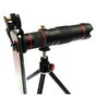 Objectif de t&eacute;lescope t&eacute;l&eacute;objectif zoom HD 4K 22X pour votre t&eacute;l&eacute;phone + tr&eacute;pied - Noir