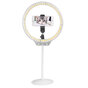 Zomei Lampe Selfie dimmable 3 couleurs lumi&egrave;re support pour smartphone vlogger - Blanc