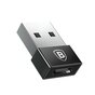 Mini Adaptateur Baseus USB-A M&acirc;le vers USB-C Femelle 2,4A - Noir