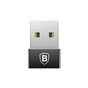 Mini Adaptateur Baseus USB M&acirc;le vers USB Type C Femelle 2.4A - Noir
