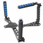 Cam&eacute;ra pliable RIG stabilisateur DSLR cam&eacute;ra tr&eacute;pied d&#039;&eacute;paule en aluminium-noir bleu