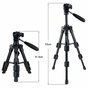 Zomei Q100 Tr&eacute;pied portable en aluminium pour appareil photo reflex num&eacute;rique de voyage - Noir