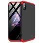 Coque iPhone XR 360 protection Case Cover - Noir et rouge