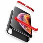 Housse de protection 360&deg; la coque compatible avec iPhone XR - noir et rouge