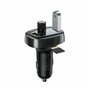 Baseus Prise allume-cigare Chargeur de voiture Transmetteur FM Bluetooth Double ports USB Kit voiture - Noir