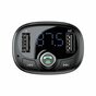 Baseus Prise allume-cigare Chargeur de voiture Transmetteur FM Bluetooth Double ports USB Kit voiture - Noir