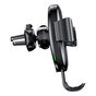 Support De T&eacute;l&eacute;phone &Agrave; Grille De Ventilation Universelle Baseus Avec Chargement Sans Fil Qi 10W - Support Gravit&eacute; Noir